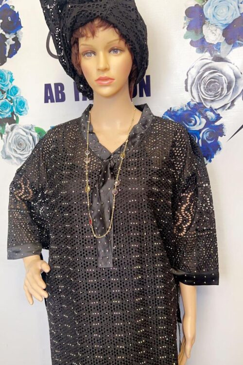 Ready to Wear – Abaya Full of Swarovski Stones – Black