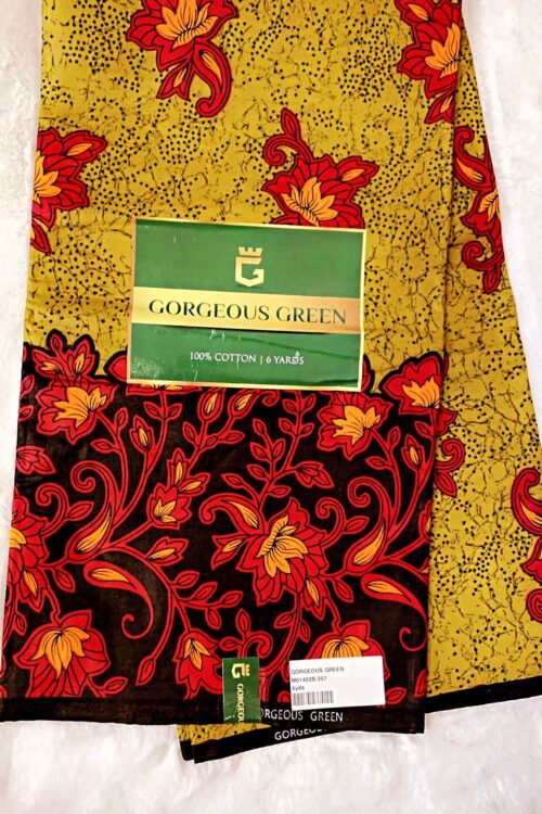 African Ankara Prints 100% Cotton – Brown, Yellow & Orange 2